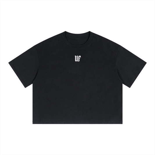 Unisex Boxy Drop Shoulder Crop T-Shirt