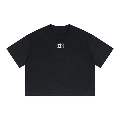 Unisex Boxy Drop Shoulder Crop T-Shirt