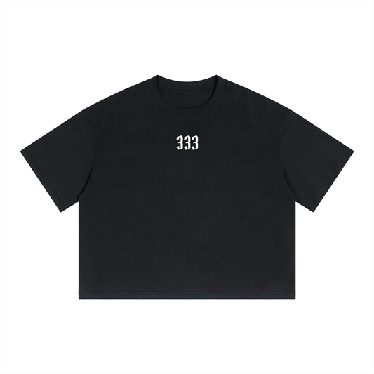 Unisex Boxy Drop Shoulder Crop T-Shirt