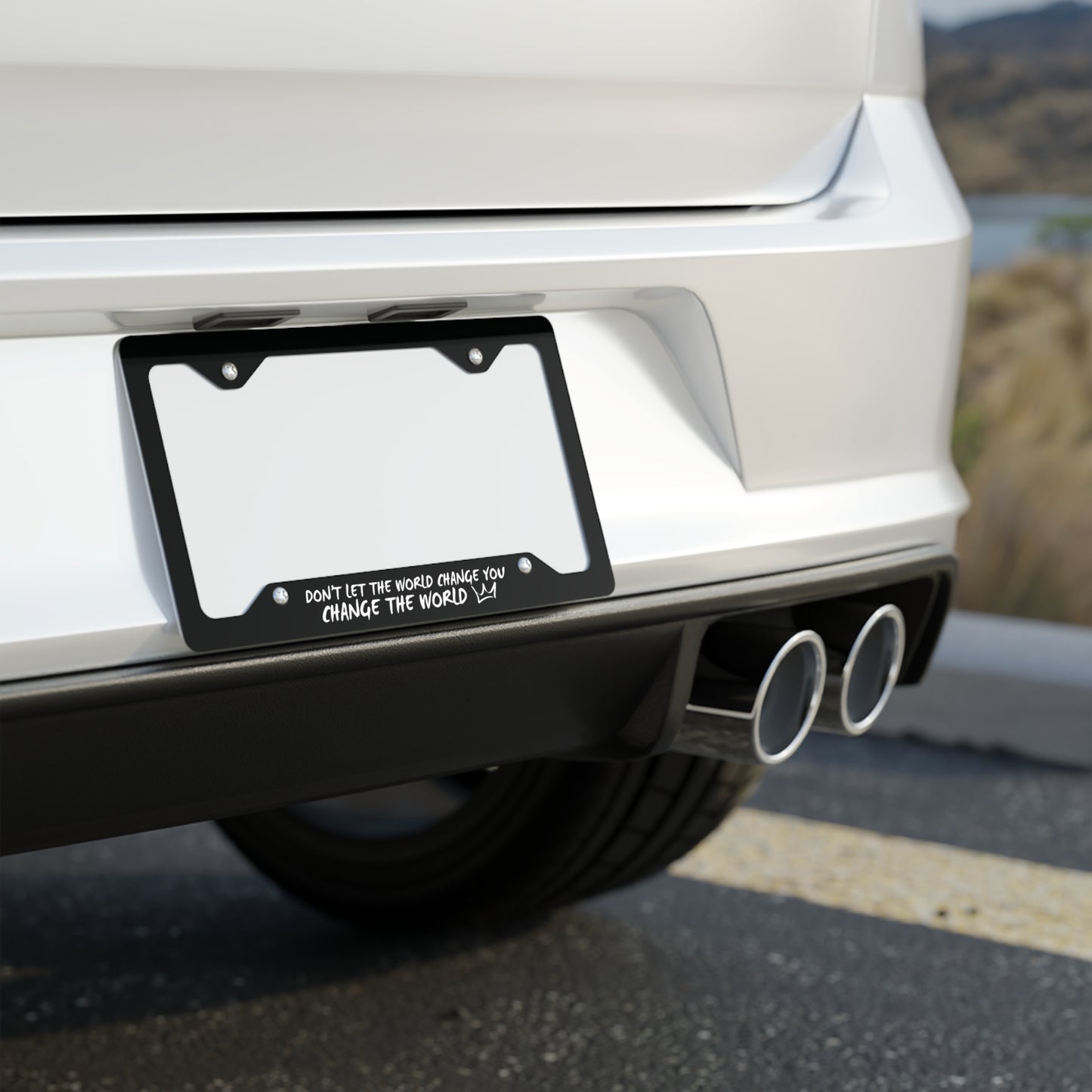 Change The World License Plate Frame